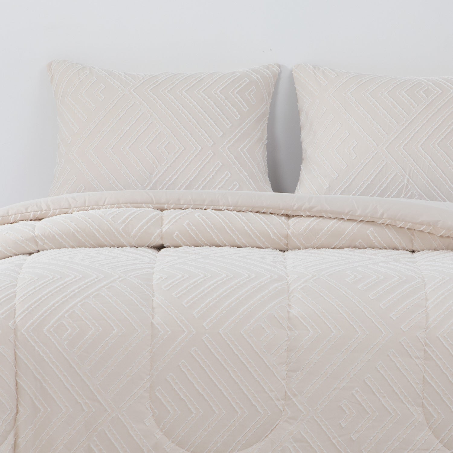 Hebra - Plumon Jacquard 2 Plazas Flechas Beige