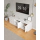 thumbnail image 2 of Rack Tv 120x34x40cm 2 Tiras 2 Puerta Melamina Moderna Blanco, 2 of 8