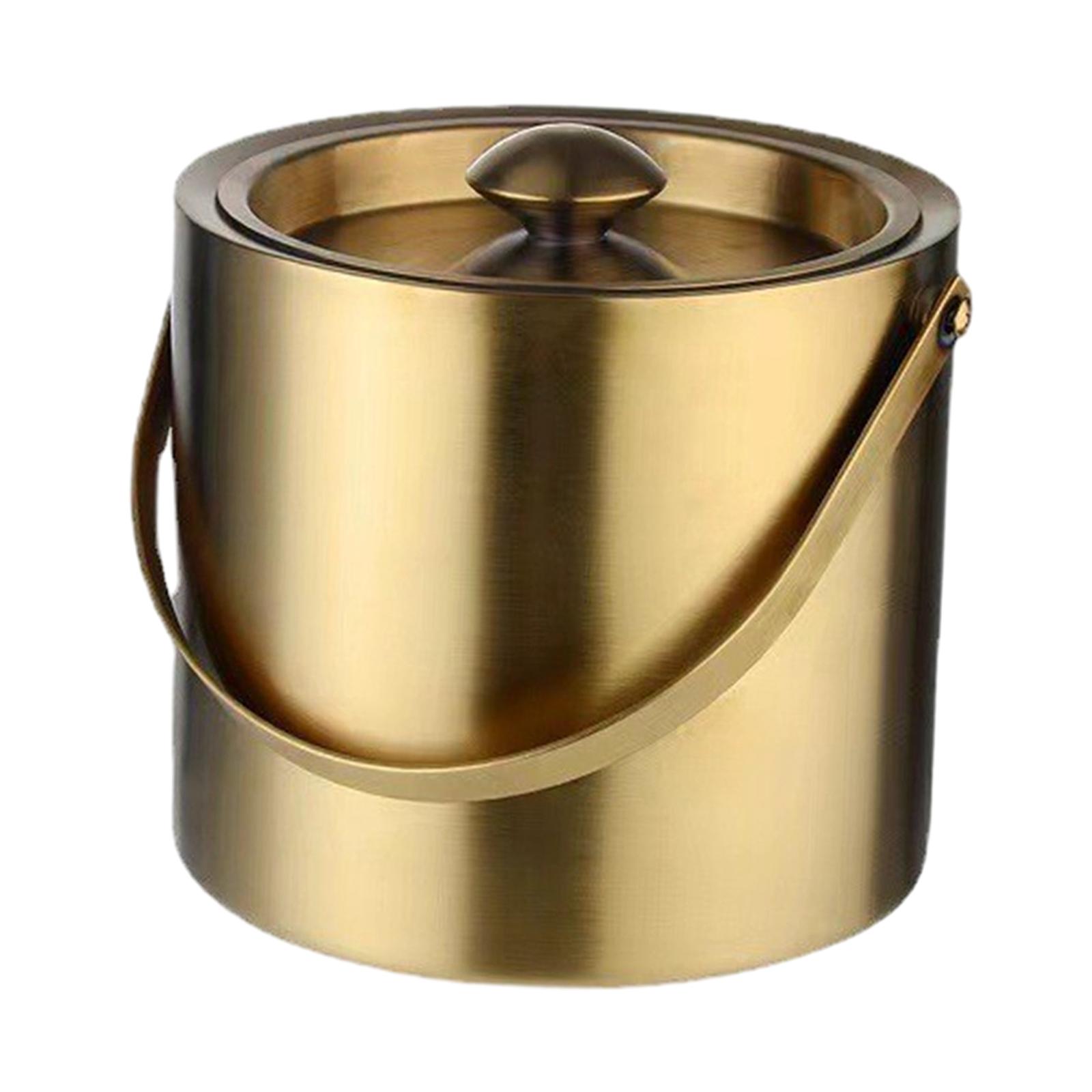 Magideal - Cubo De Hielo Con Tapa, Enfriador De Cerveza, Bebidas, Cubo Para Servir Portátil, Contenedor Para Reuniones Familiares, Restaurante, Buffet, Fiestas 2.0L