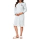 thumbnail image 4 of INSPIRE CHIC Camisón de Lactancia para Mujeres Embarazadas, Vestido de Dormir de Algodón de Manga Larga Suave con Sujetador Incorporado, Bolsillos y Tapeta de Botones XL Gris, 4 of 6