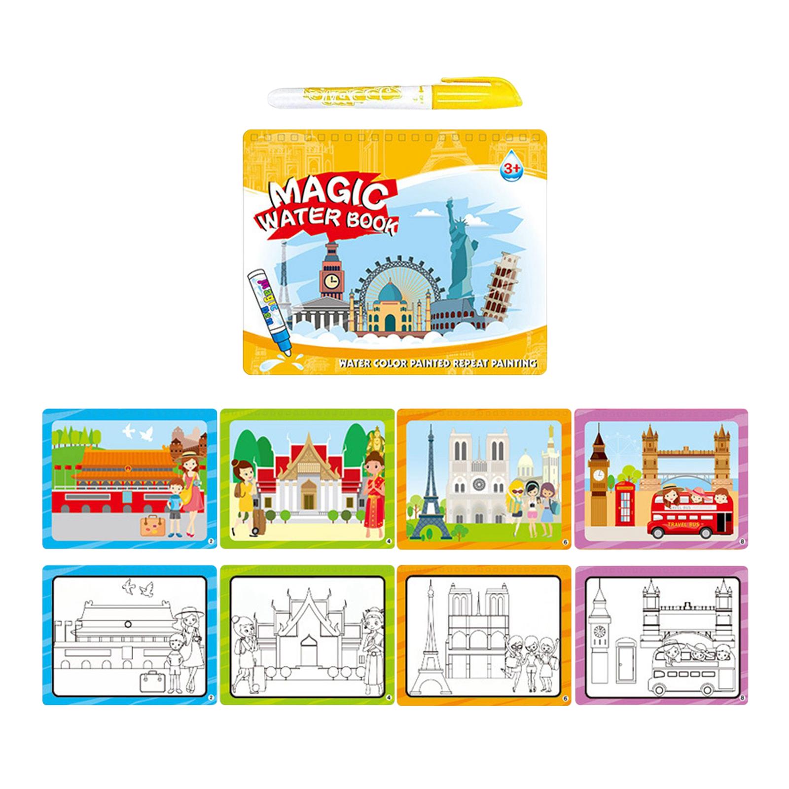 Bothyi - Adorable Álbum De Pintura Al Agua Material Didáctico Regalos Para Actividades Construcción Unisex