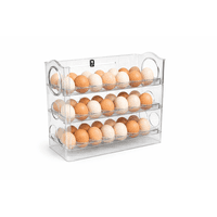 Baima - Organizador De Huevos Transparente 3 Niveles Para 30 Huevos Apilable Cocina Refrigerador
