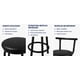 thumbnail image 2 of Taburete Alto Industrial con Respaldo, color Negro, 2 of 5