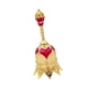 thumbnail image 2 of Campana de mano decorativa, campana de cena, patrón de loto, decoración del hogar, artesanías versátiles, adorno colgante Retro para aula, restaurante oro rojo, 2 of 5
