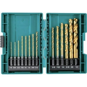 Juego De Brocas Makita Impact Gold Titanium, 14 Piezas, 1/4 Pulgadas, Hexagonales
