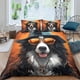 thumbnail image 1 of Juego De 3 Piezas De Fundas Nórdicas Cool Dog Hipoalergénicas De Microfibra Suave De Una Sola Cara De Fácil Cuidado Con Fundas De Almohada A Juego, 1 of 3