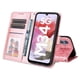 thumbnail image 3 of Funda tipo cartera FOXDOCK para Samsung Galaxy M34 5G , diseño girasol en relieve, cuero PU, cierre magnético, soporte y tarjetero, 3 of 5