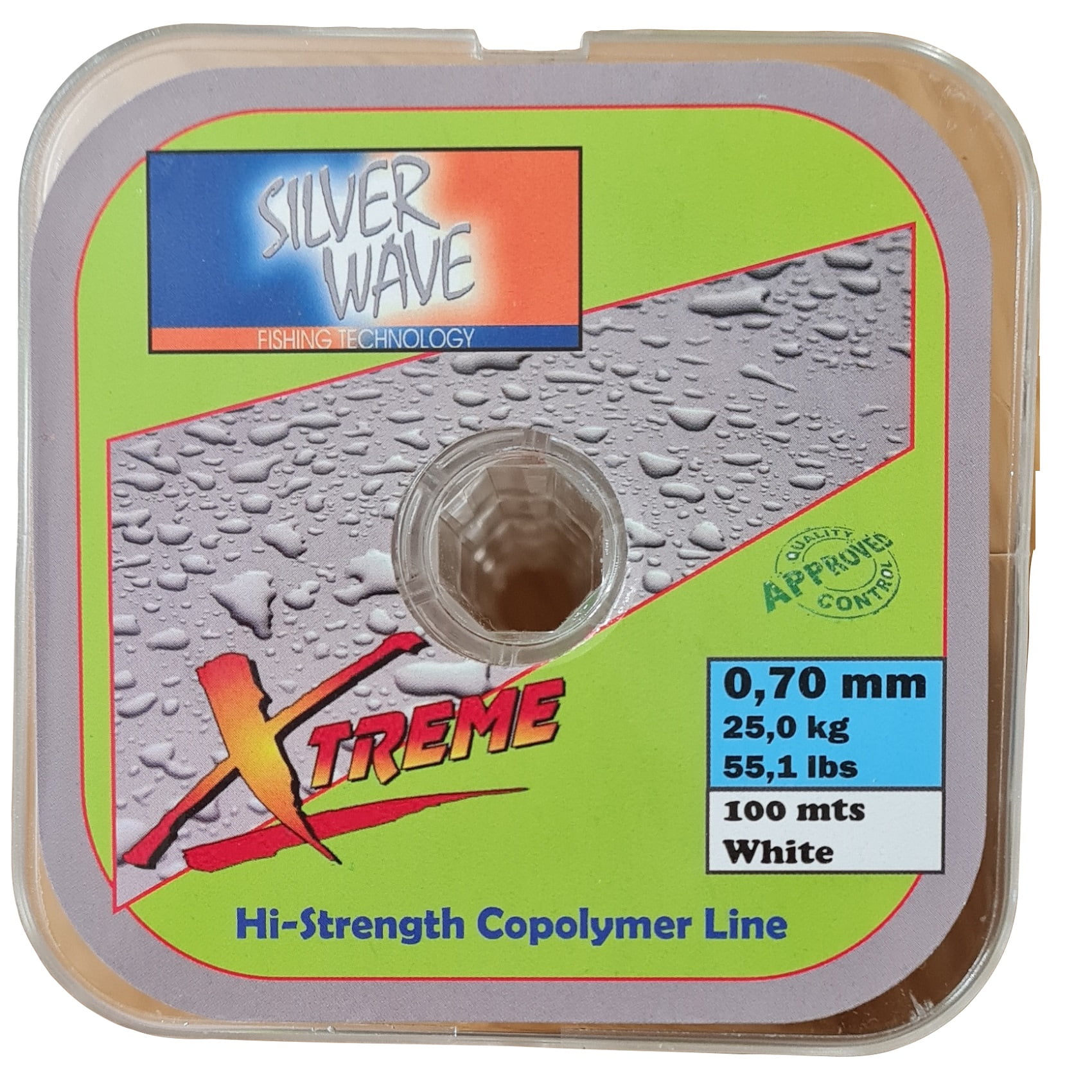 Silver Wave - Nylon Transparente Blanco 0,70mm Resist25kg Bobina100mt