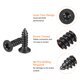 thumbnail image 3 of #6 x 1/2 pulgadas Tornillos de Madera de Cabeza Plana Torx/Estrella, 100 Piezas de Acero Inoxidable 304, Rosca Completa, Recubiertos de Negro, Compatible con Punta T10, 3 of 5