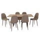 thumbnail image 2 of Juego De Comedor 6 Sillas Sin Brazo  Rovere - Café Claro, 2 of 8