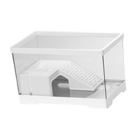 Magideal - Tanque De Tortuga Para Acuario, Caja De Hábitat Para Reptiles, Terrario De Tortuga En Reposo Para Escalada Resistente, Hábitat De Tortuga, Decoración Blanco Medio