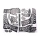 thumbnail image 2 of Kit de Plantillas Reutilizables para Tatuajes Temporales Xinjincang Unisex, 2 of 7