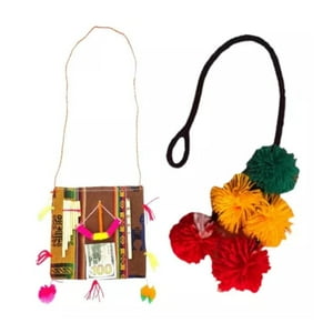 Ekoi - Pom Pom Baile Nortino Nuevos Baile El Trote + Bolso Colores Azul Talla Única