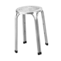 Magideal - Taburete Apilable, Taburete De Bar De Acero Inoxidable, Taburete Portátil Perforado Antideslizante Para Aula, Taburete Para Profesores Para Muebles De