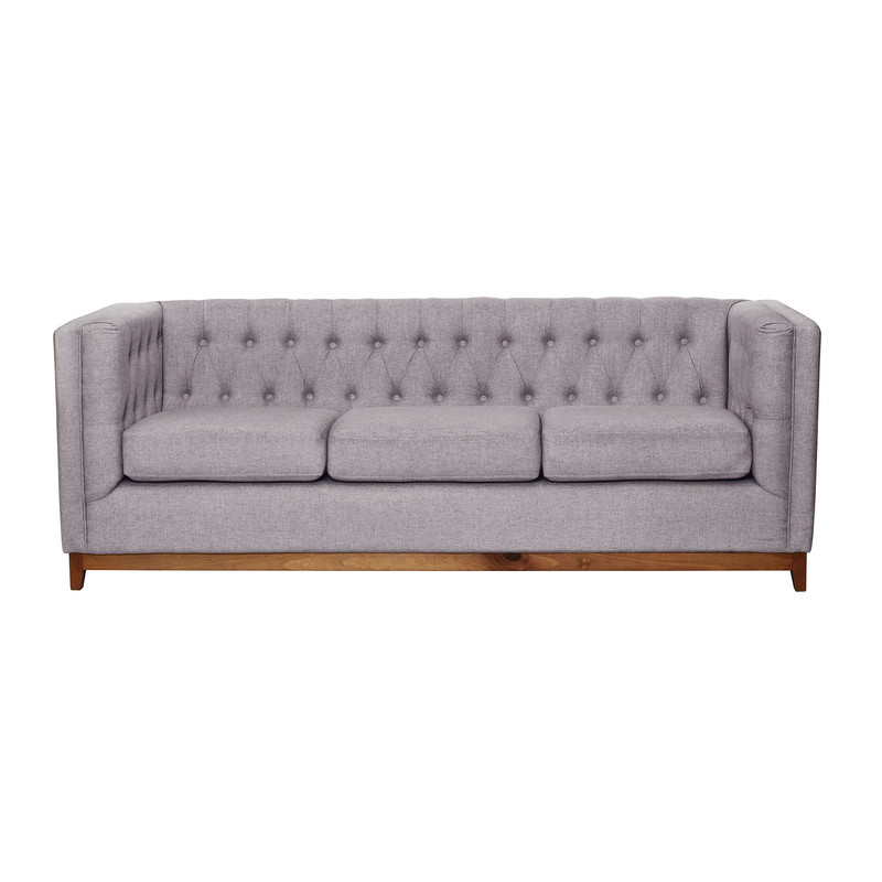 Latam Home - Sofa Roma 3C Lino Gris Claro