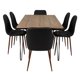 thumbnail image 3 of Juego De Comedor 4 Sillas Miel - Negro, 3 of 8