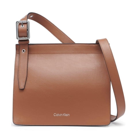 Bandolera Calvin Klein Havana Novelty De Piel Vegana En Caramelo