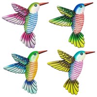 Bothyi - Paquete De 4 Estatuas De Decoración De Arte De Pared De Colibrí Para Colgar Para Decoración De Césped Interior