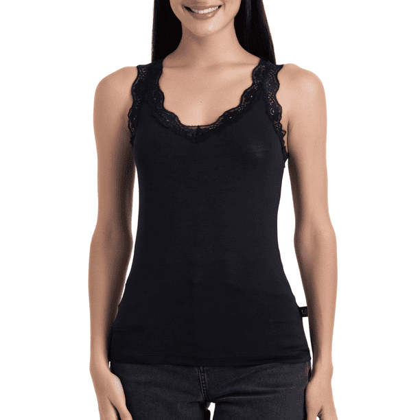 Camiseta Sin Mangas Bamboo Encaje