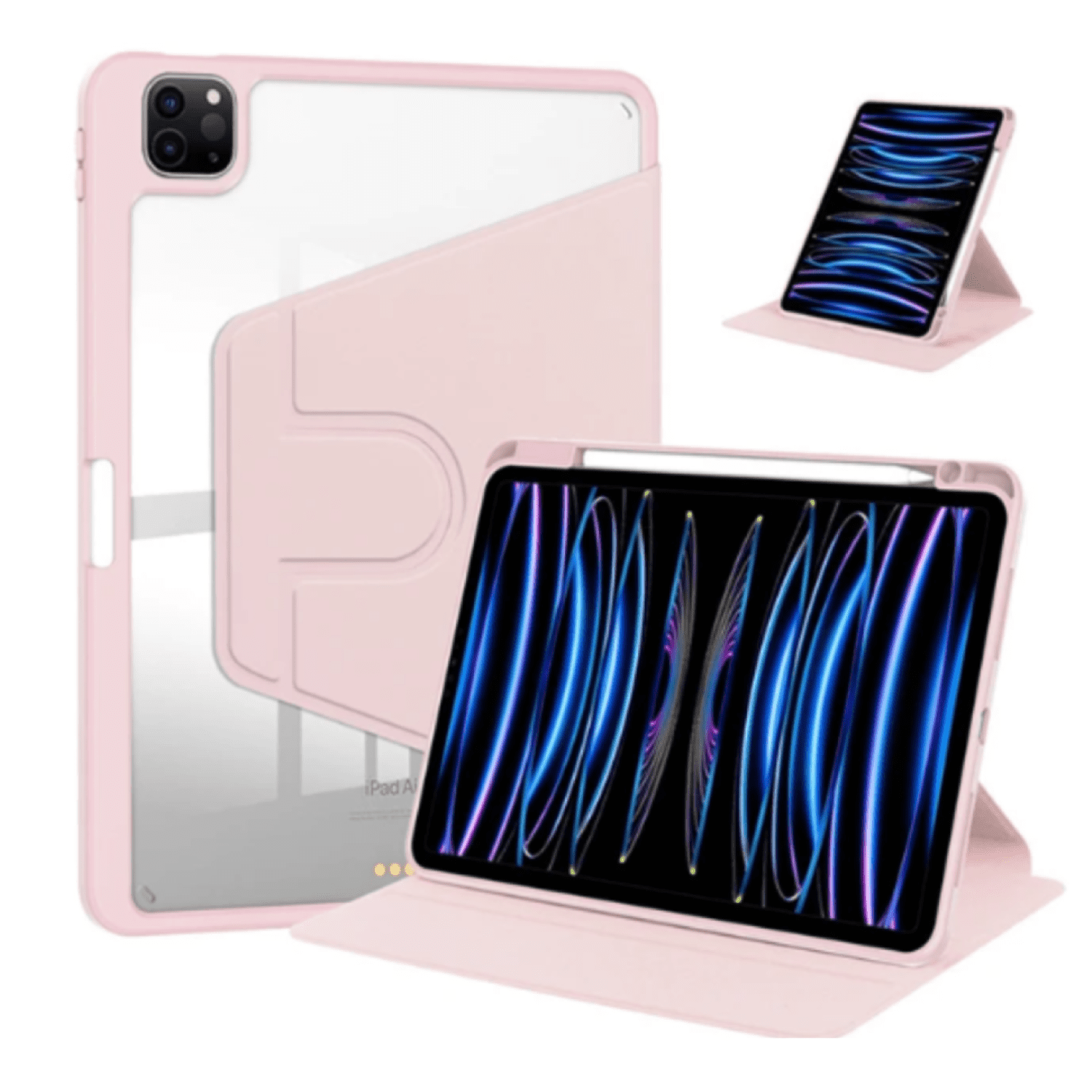 Mar Cases - Carcasa Smart Cover Clear 360 Para Ipad 10ma Gene 10.9 Rosado