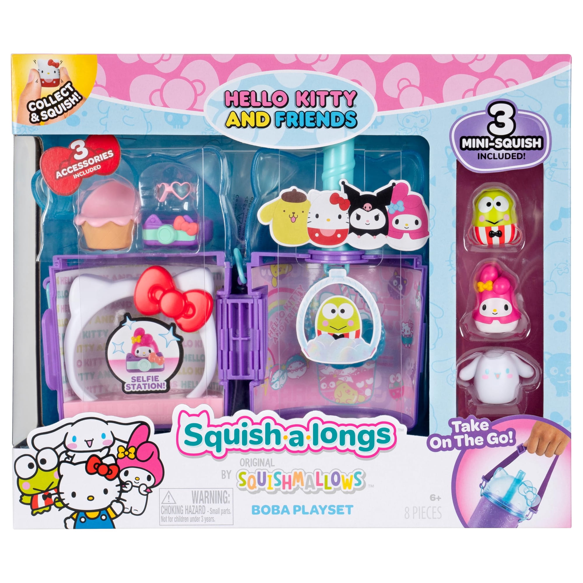Squish-a-longs - Set De Juego Hello Kitty Y Sus Amigos Hello Kitty Boba
