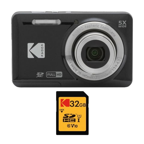 Cámara Digital Kodak Pixpro Zoom Fz55 Negro Paquete Tarjeta Memoria