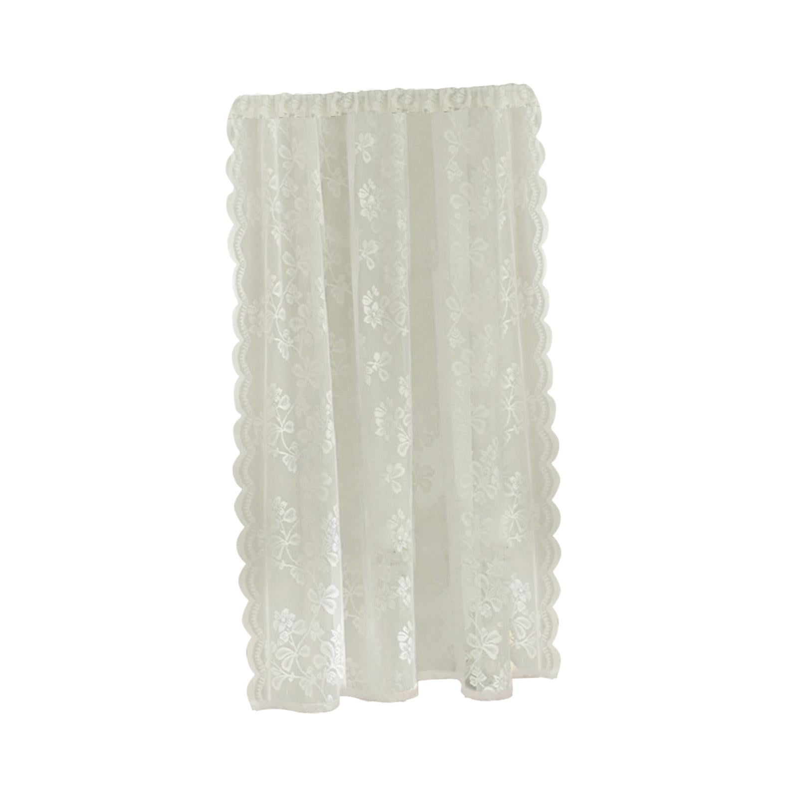 Magideal - Cortina Floral De Encaje De Ventana Decorativa Pantalla De Privacidad De Encaje Transpirable Cortina De Voiles Para Dormitorio Para Dormitorio Patio D 100x200cm
