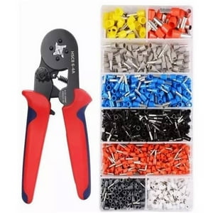 Malltradecl - Alicate Aprieta Terminal Crimping Ferrule + 1200 Ferrules