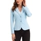 thumbnail image 1 of INSPIRE CHIC Blazer de Trabajo para Mujer con Solapa, Manga Larga, Chaqueta de Traje Azul XS, 1 of 6