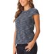 thumbnail image 4 of INSPIRE CHIC Blusas de Tweed para Mujer Patrón Jaspeado Manga Corta Casual de Verano XL Azul Negro, 4 of 6