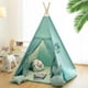 thumbnail image 1 of Carpa Tipo Tipi Para Niños Con Alfombrilla Luces En Forma De Estrella Y Funda De Transporte, 1 of 7