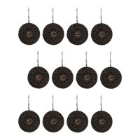 Bothyi - 12 Piezas De Ganchos Para Cortina De Ducha, Anillos Para Cortina De Ducha, Color Negro
