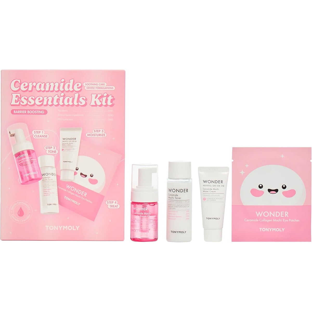 Set Cuidado Facial Tonymoly Wonder Ceramide Mochi 4 Piezas