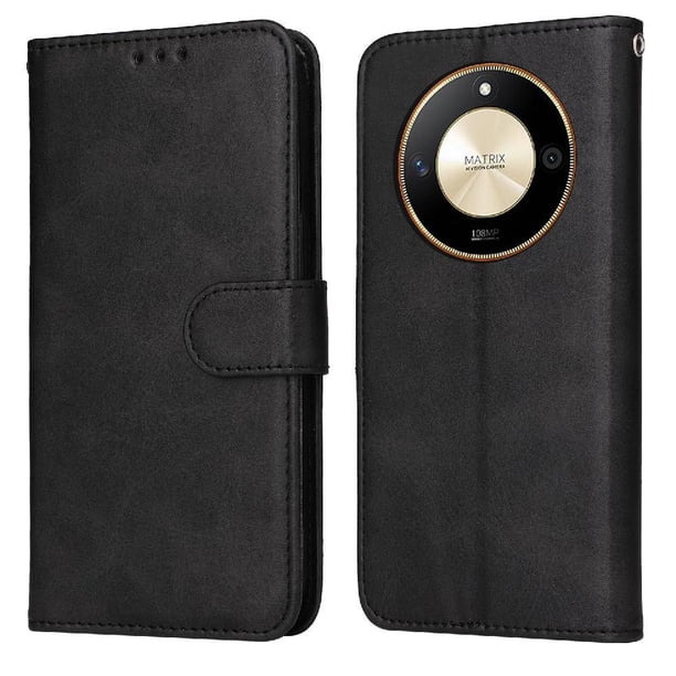Funda Billetera para Honor X9B con Porta Tarjetas y Soporte Ajustable Negro