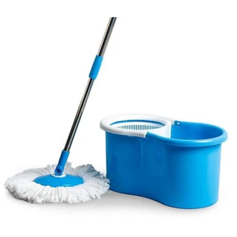 Genérico - Trapeador De Microfibra Giratorio Con Cubo Y Repuesto