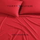 thumbnail image 4 of Juego de sábanas Tommy Hilfiger de algodón percal, nítido y fresco, rojo, 4 of 9