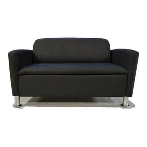 Muebles Hvm - Mini Sillon Baul Negro Lino