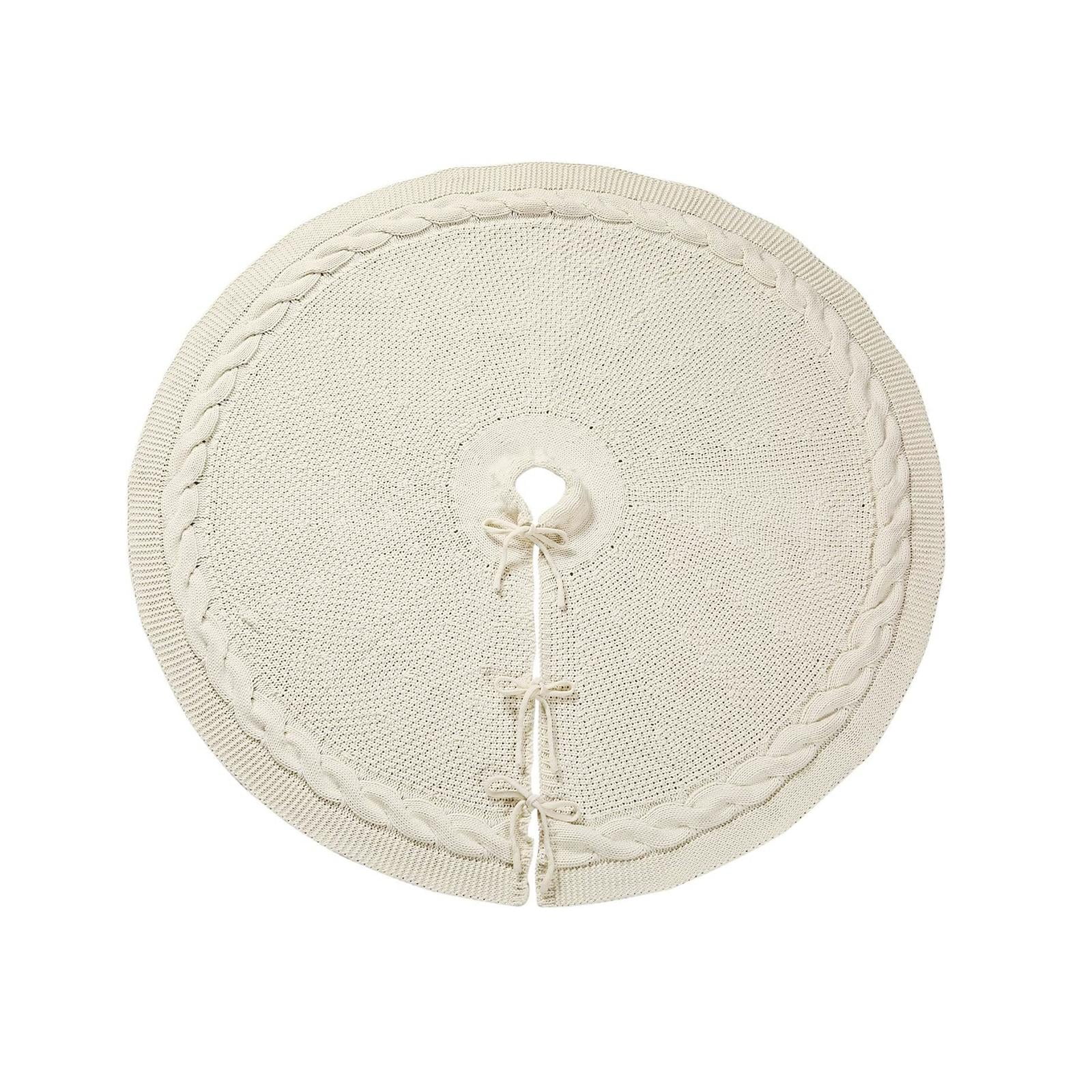 Magideal - Falda De De Navidad, Decoración Navideña Redonda, Tapete Decorativo Para , Adorno Para Sala De Estar, Dormitorio, Fiesta En Casa Interior , 24 Blanco 24 Pulgadas