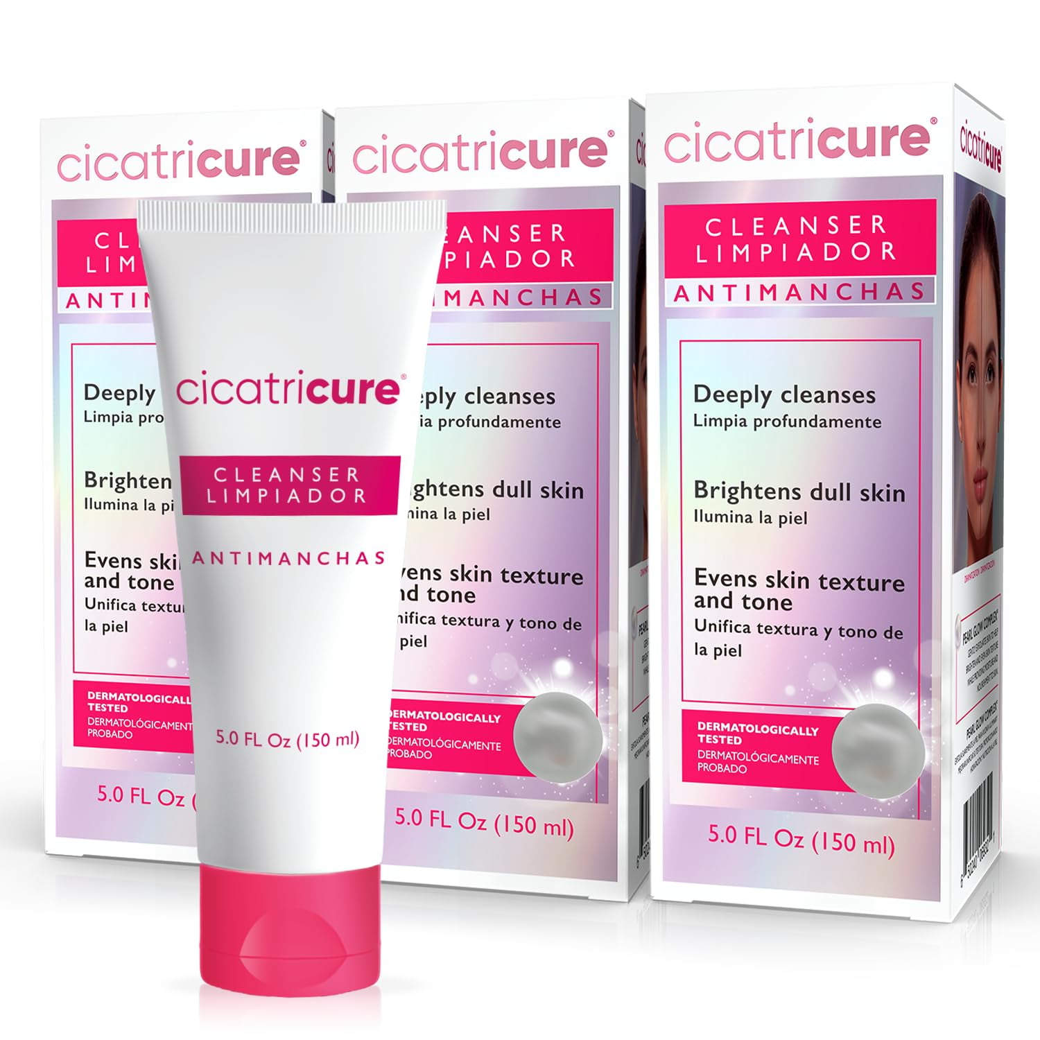Limpiador Facial Cicatricure Antimanchas Aha Pha 150 Ml Pack De 3