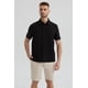 thumbnail image 1 of Polera Hombre Slim Cuello Camisero Negro, 1 of 4