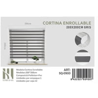 Mundo Shopping - Cortina Enrrollable Duo Color Gris 200X200Cm Iii Musas