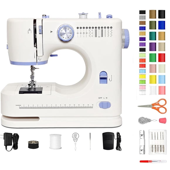 Máquina de coser Yiamalen de 12 puntadas con luz LED y kit