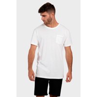 Polera Orgánica Con Bolsillo Blanco Hombre Falcone