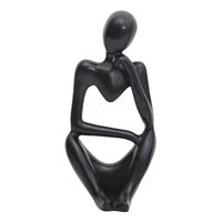 Magideal - Estatuilla De Estatua De Pensador Moderno, Artesanía Coleccionable, Escritorio Para El Hogar, Decoración Para Sala De Estar , Negro