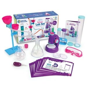 Set De Laboratorio Science Kit Learning Resources Primary Science Deluxe, Rosa, 45 Piezas, Para Mayores De 3 Años