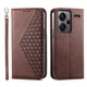 thumbnail image 1 of Funda Flip FOXDOCK para Xiaomi Redmi Note 13 Pro Plus 5G , Estilo Billetera con Diseño Rombo, Correa de Mano y Soporte, Uso Diario, 1 of 6