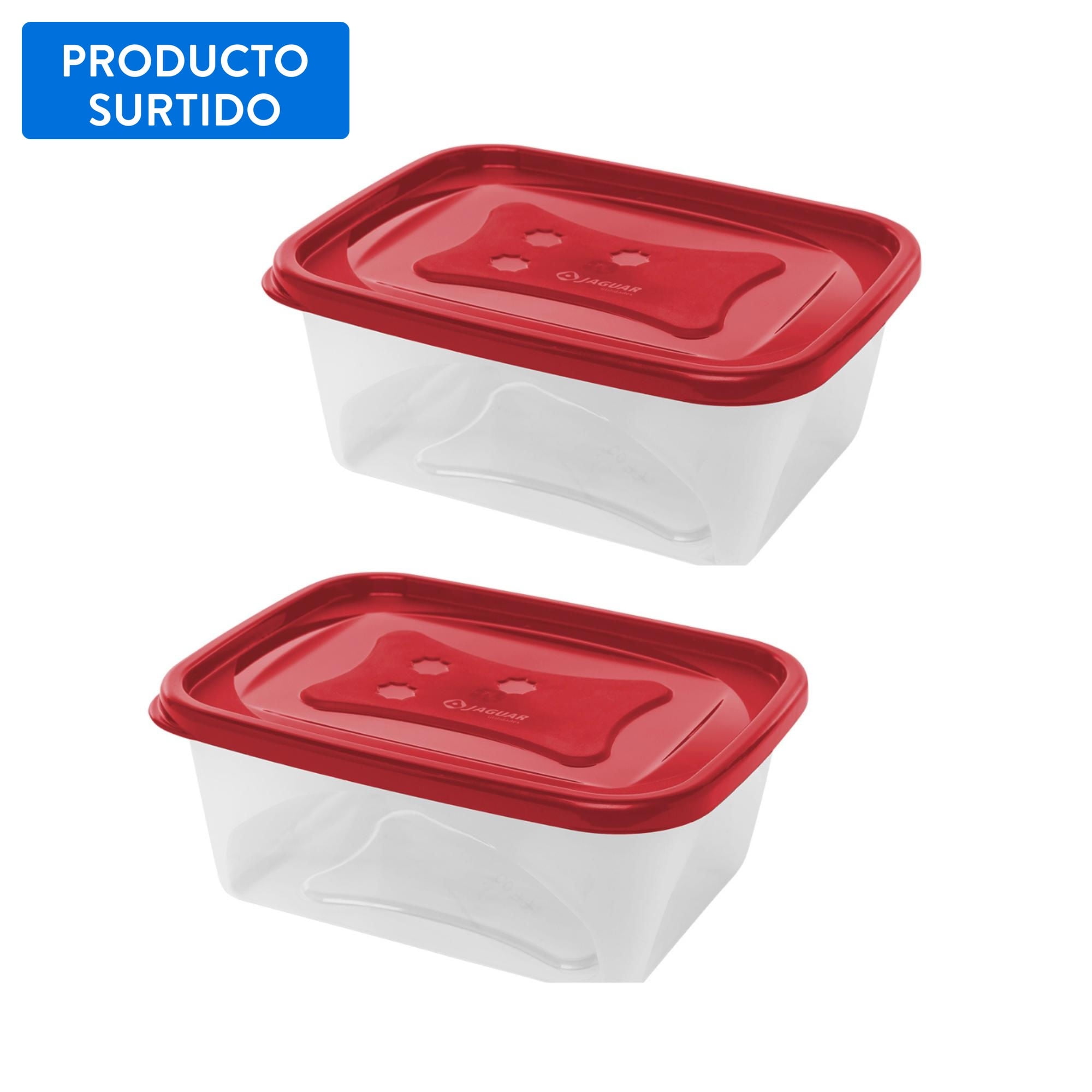 Set De Contenedor Rectangulares Plástico 750ml 2 Piezas, Color Surtido 1 Un Kitchenware
