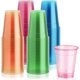 thumbnail image 1 of Lilymicky 100 Pack 12 oz Plastic Cups, Assorted Neon Glow Party Cups, 1 of 3