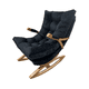 thumbnail image 2 of Silla Mecedora Coquette Con Apoya Brazo Negro Felpa, 2 of 3