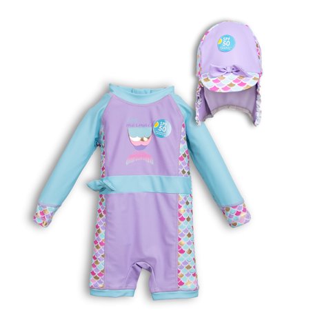 Traje De Baño Bebé Niña Malva Pillin